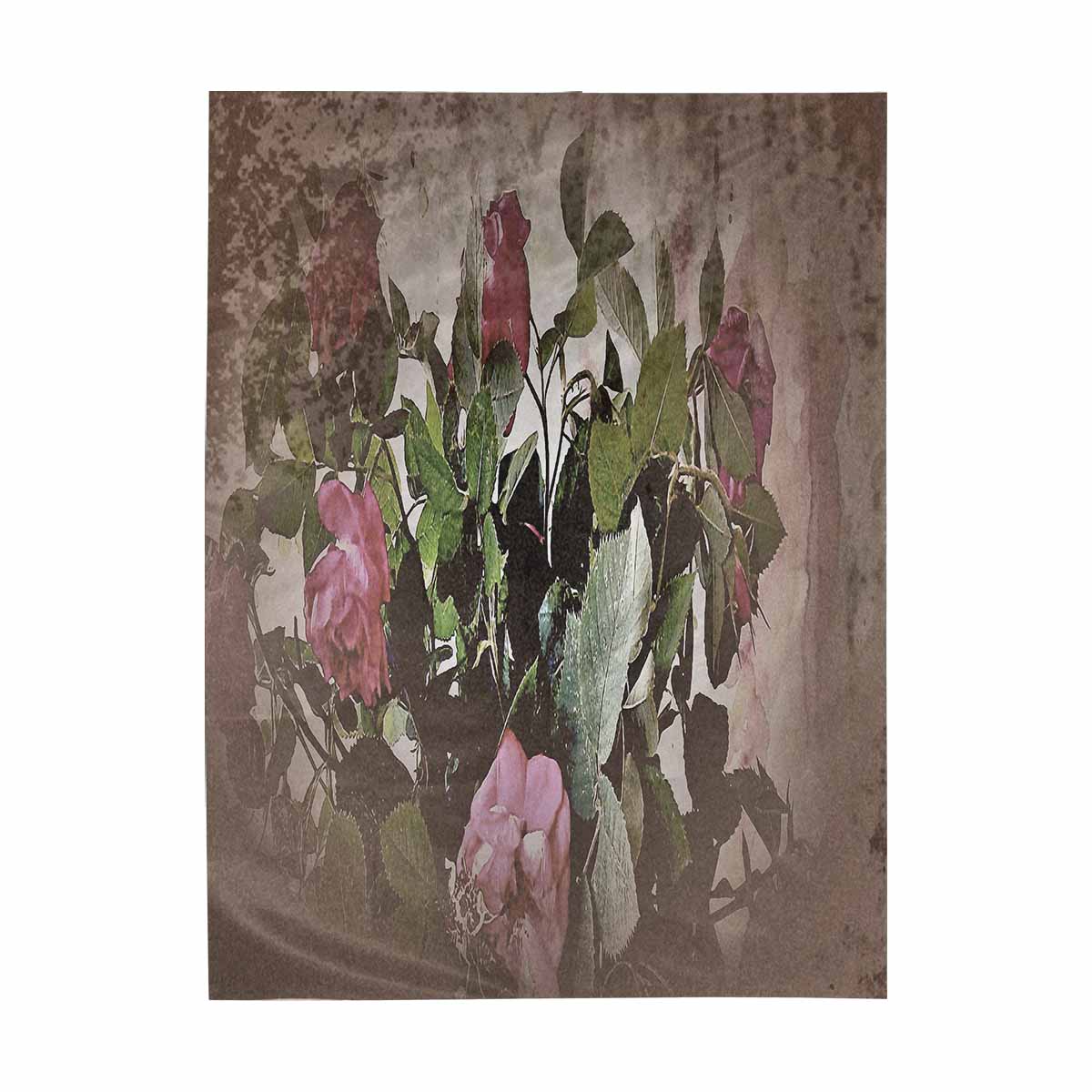 Vintage floral TAPESTRY, LARGE 60 x 80 in, Vertical, Design 22x