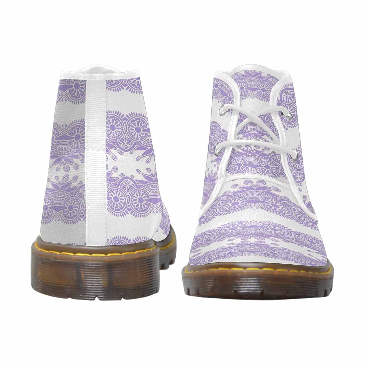 Lace Print, Cute comfy womens Chukka boots, design 07