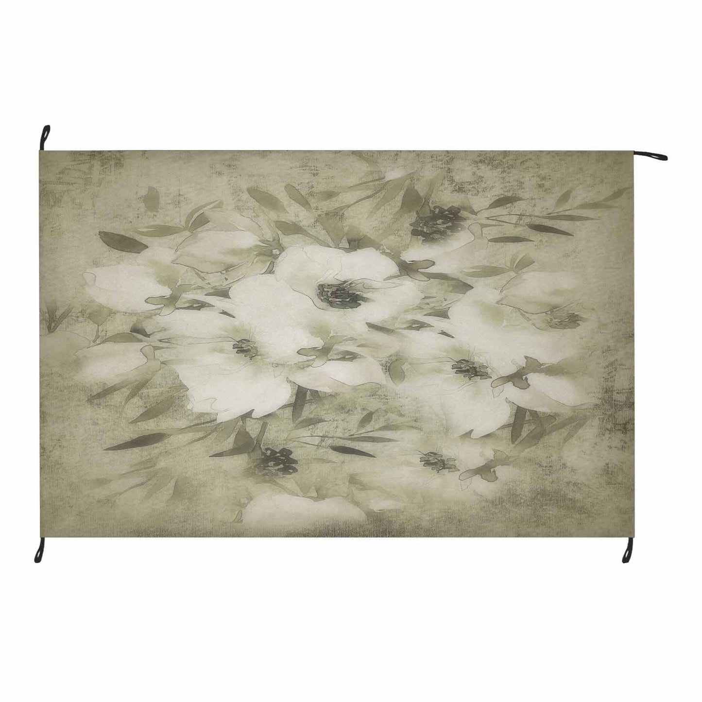 Vintage Floral waterproof picnic mat, 81 x 55in, Design 03x