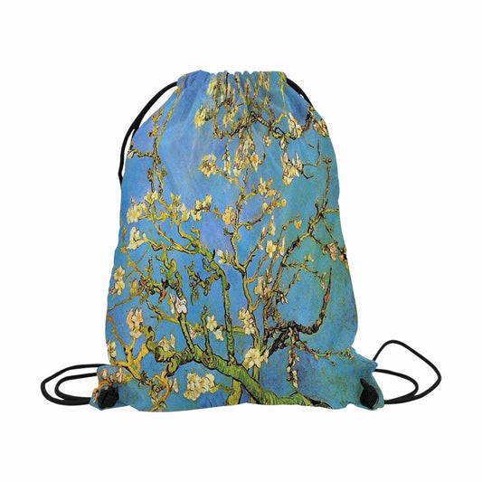 Vintage Floral print, DRAWSTRING BAG, LARGE, Design 20