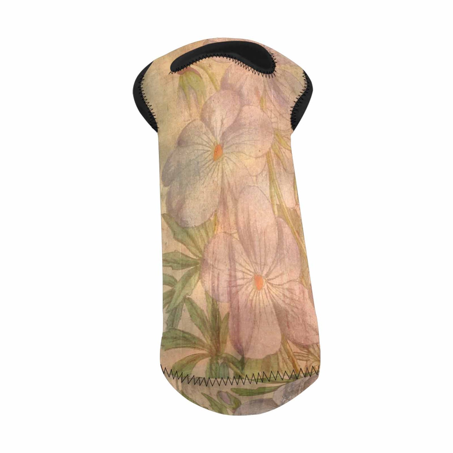 Vintage floral 1 bottle wine bag, Design 13xx