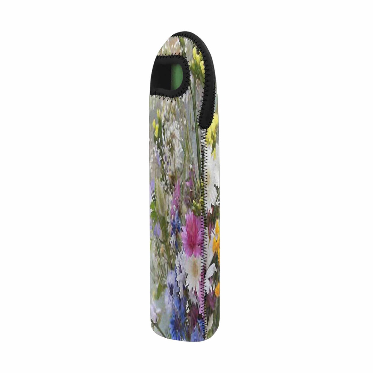 Vintage floral 1 bottle wine bag, Design 02