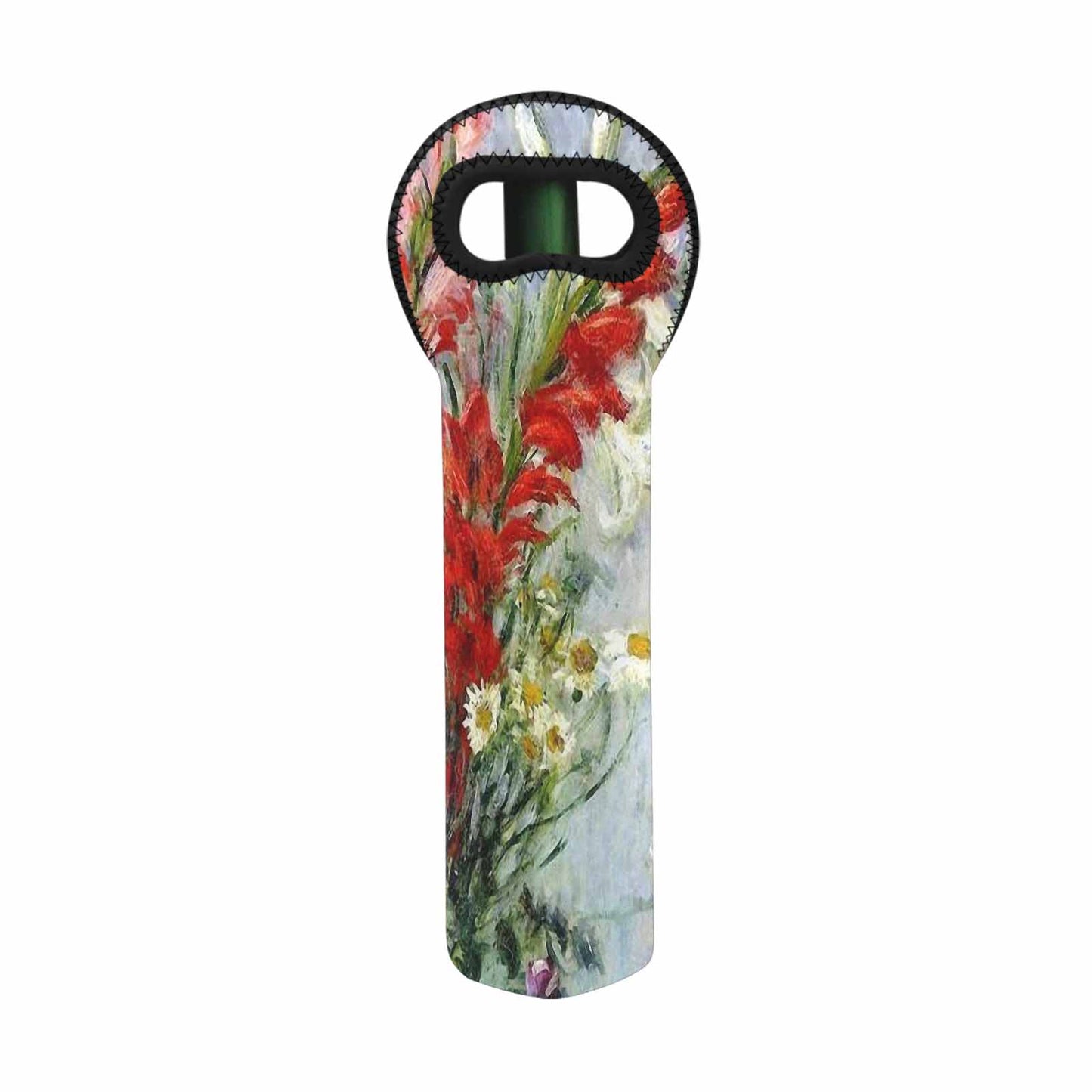 Vintage floral 1 bottle wine bag, Design 43