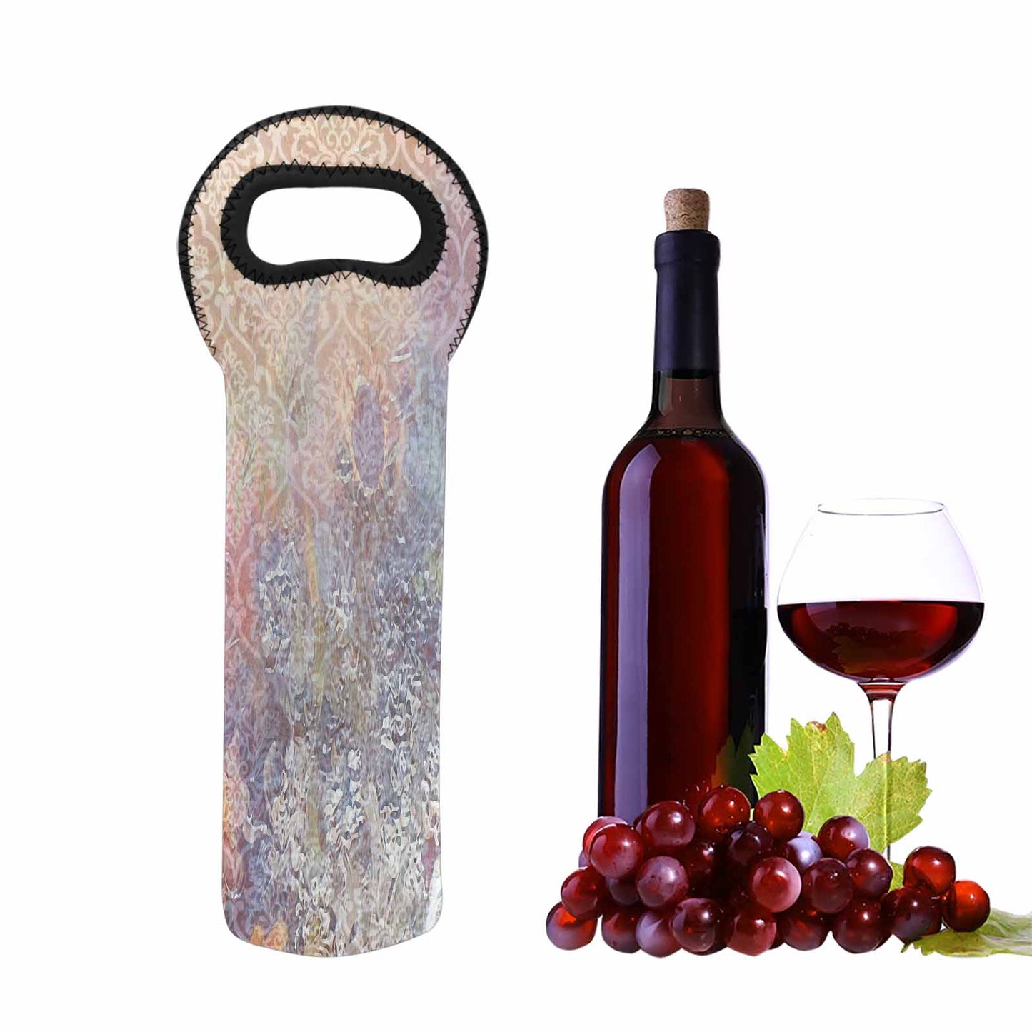 Vintage floral 1 bottle wine bag, Design 54x