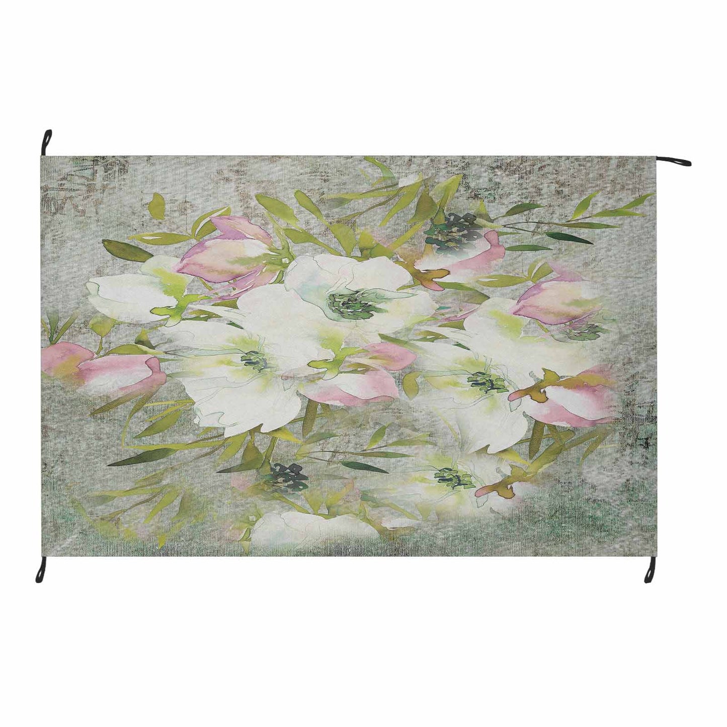 Vintage Floral waterproof picnic mat, 81 x 55in, Design 03