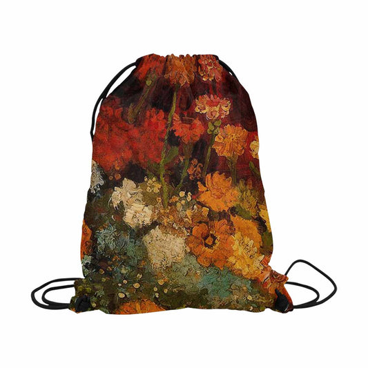 Vintage Floral print, DRAWSTRING BAG, LARGE, Design 31