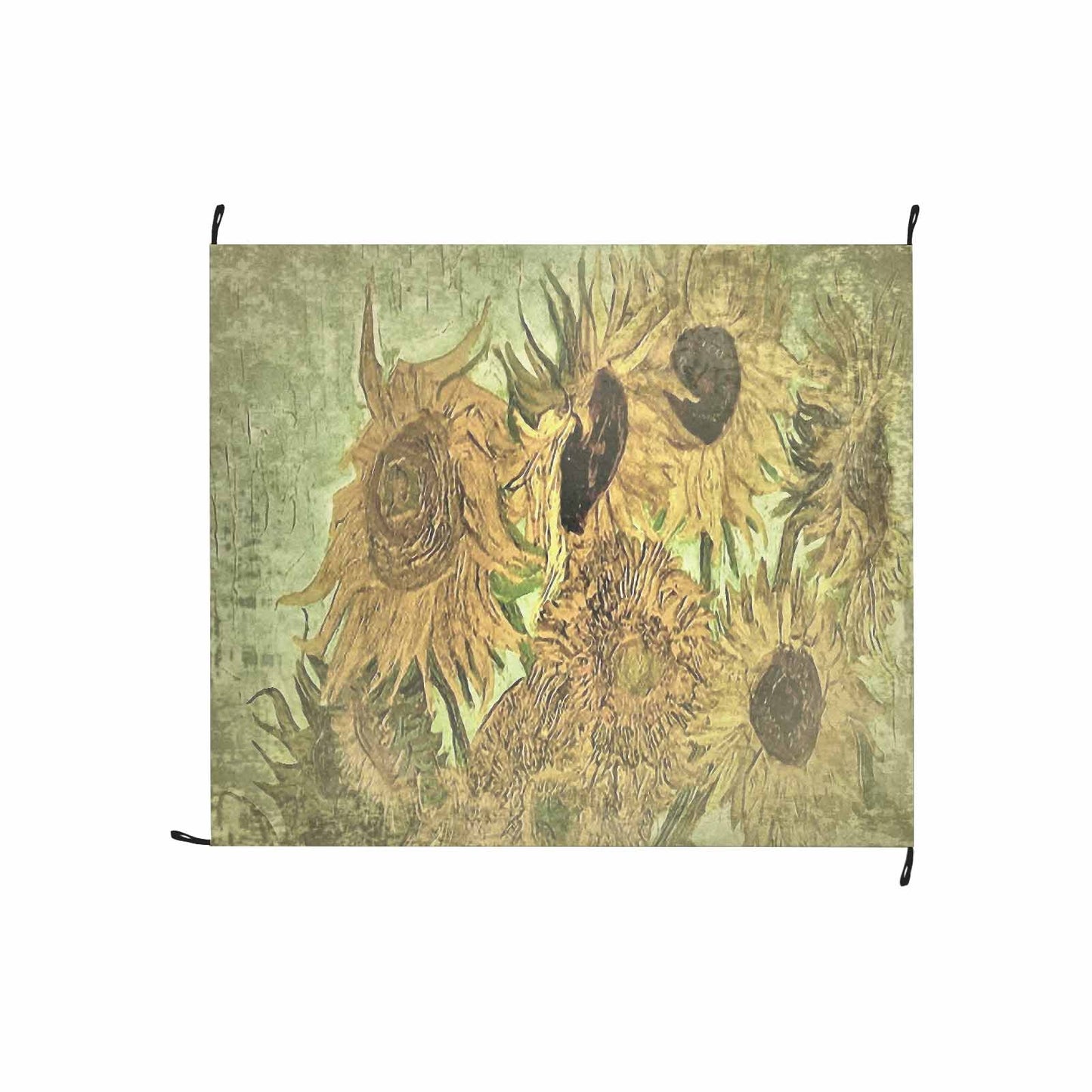 Vintage Floral waterproof picnic mat, 61 x 55in, Design 48x