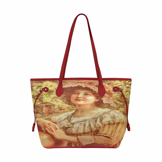 Victorian Lady Design Handbag, Model 1695361, Country Spring, RED TRIM