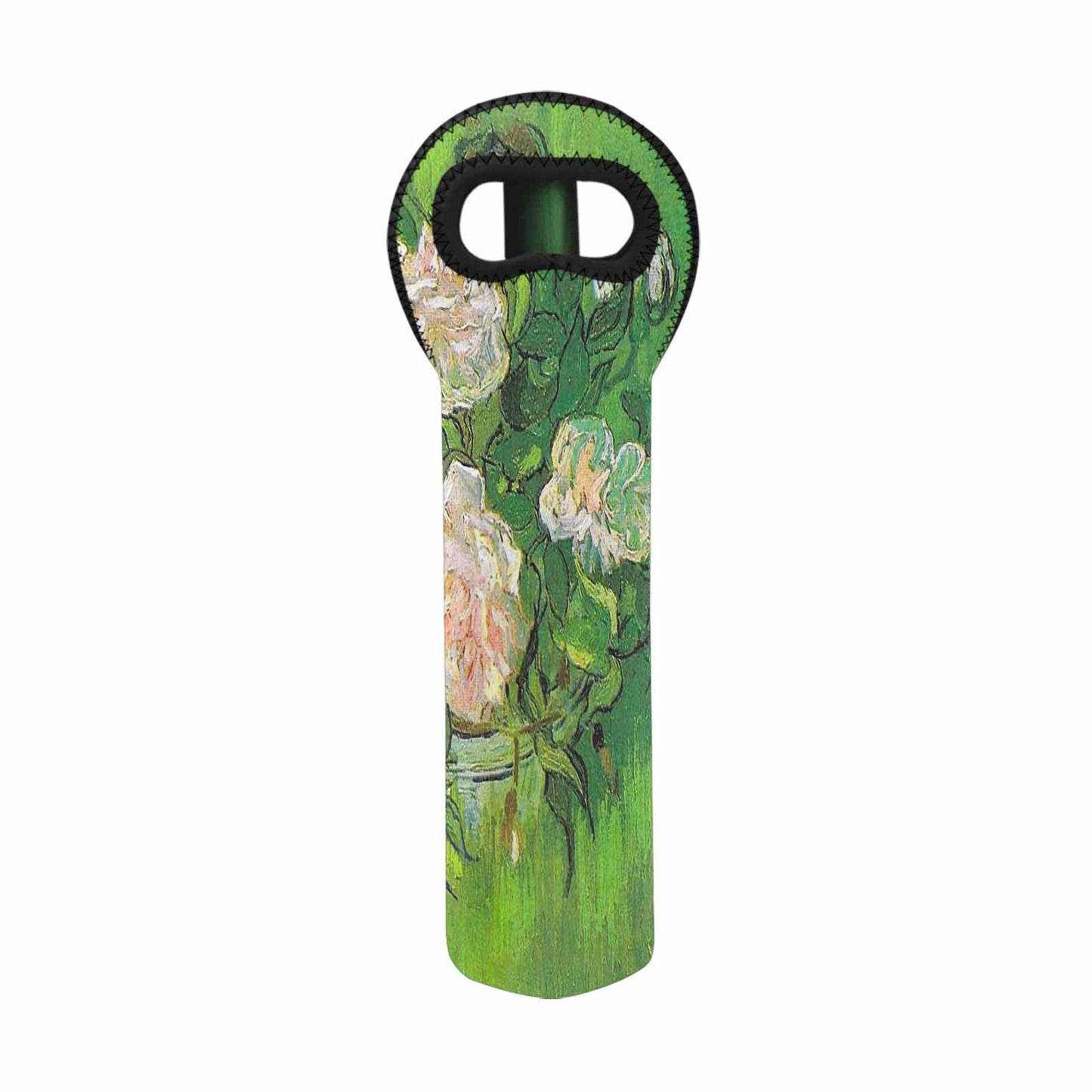 Vintage floral 1 bottle wine bag, Design 06