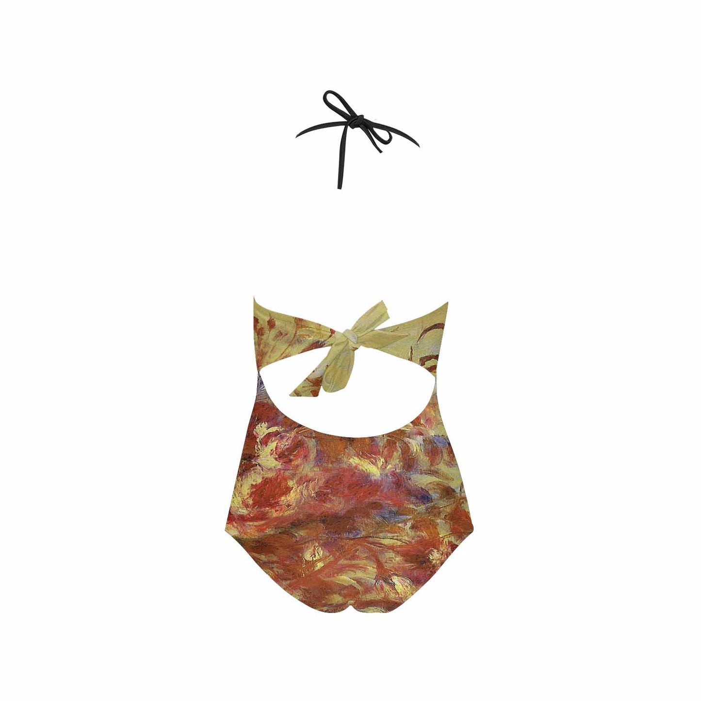 Vintage floral, vintage chest collar, one piece swim wear, Design 11