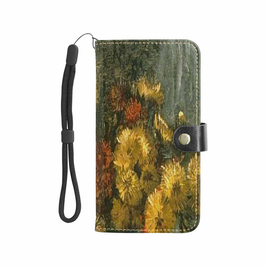 Vintage floral PU leather mobile phone purse, cell phone flip cover, Design 28