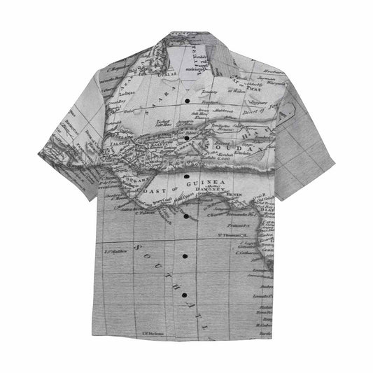 Antique Map design Hawaiian mens shirt, Design 2