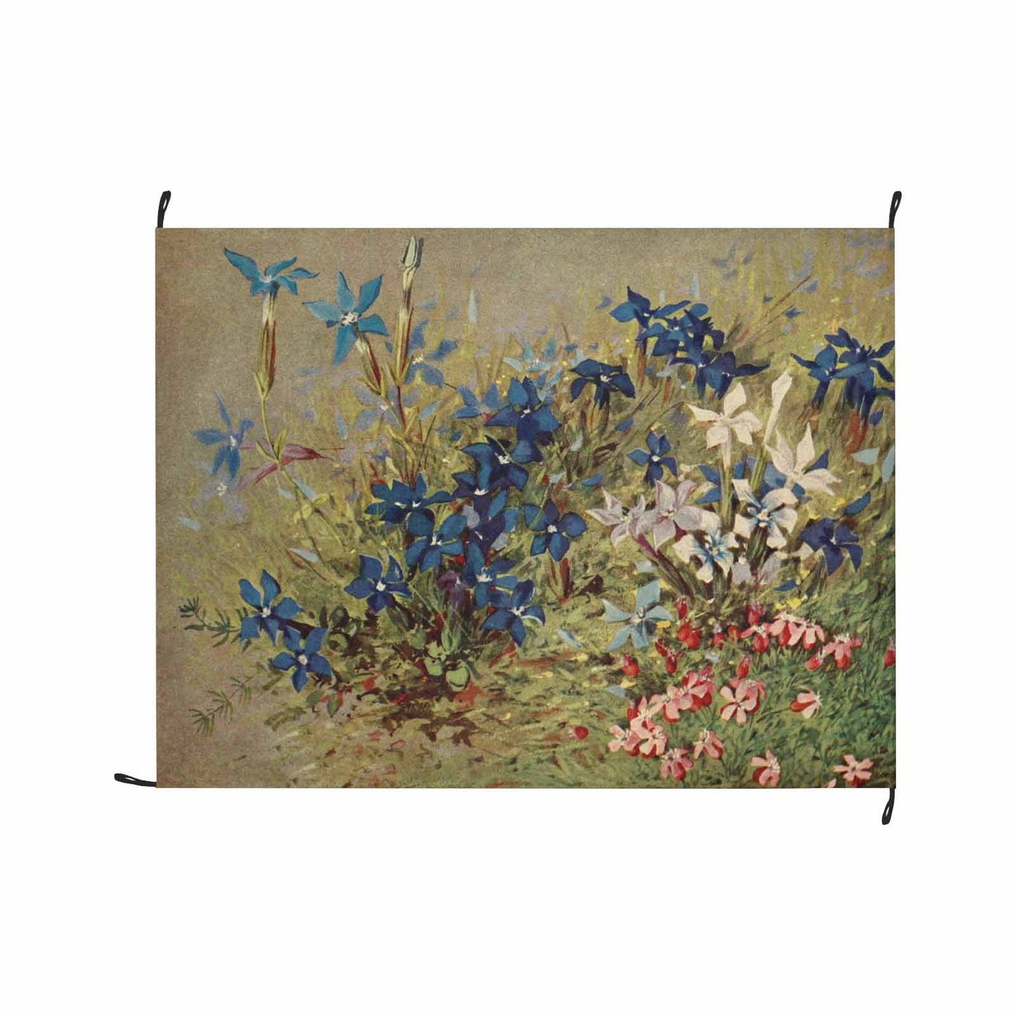 Vintage Floral waterproof picnic mat, 69 x 55in, Design 39