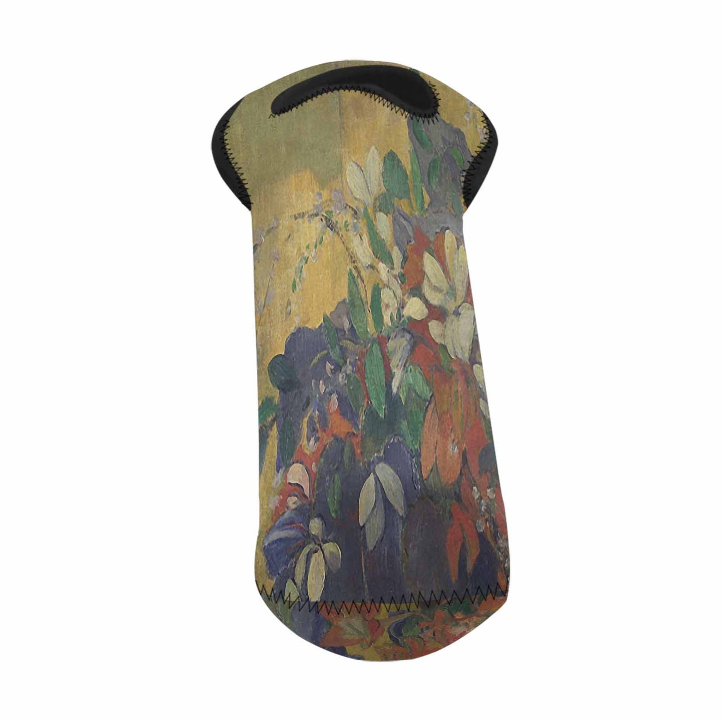 Vintage floral 1 bottle wine bag, Design 10