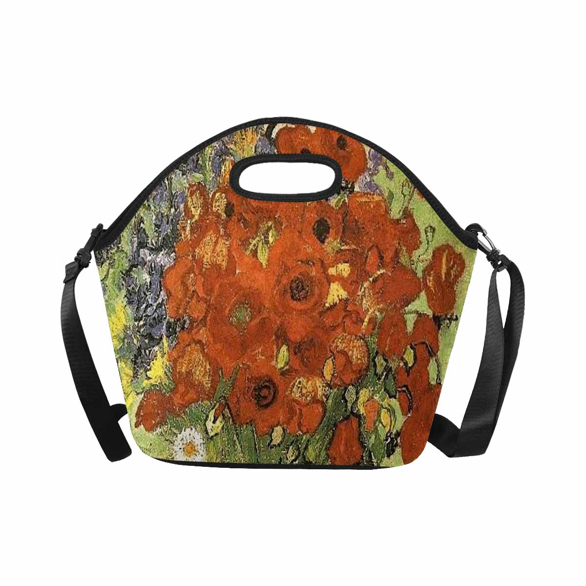 Vintage Floral print insulated lunch bag, Design 56