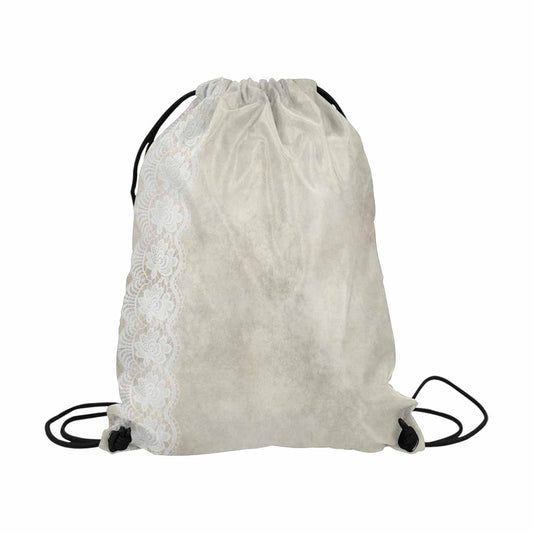 Victorian lace DRAWSTRING BAG, LARGE, design 27