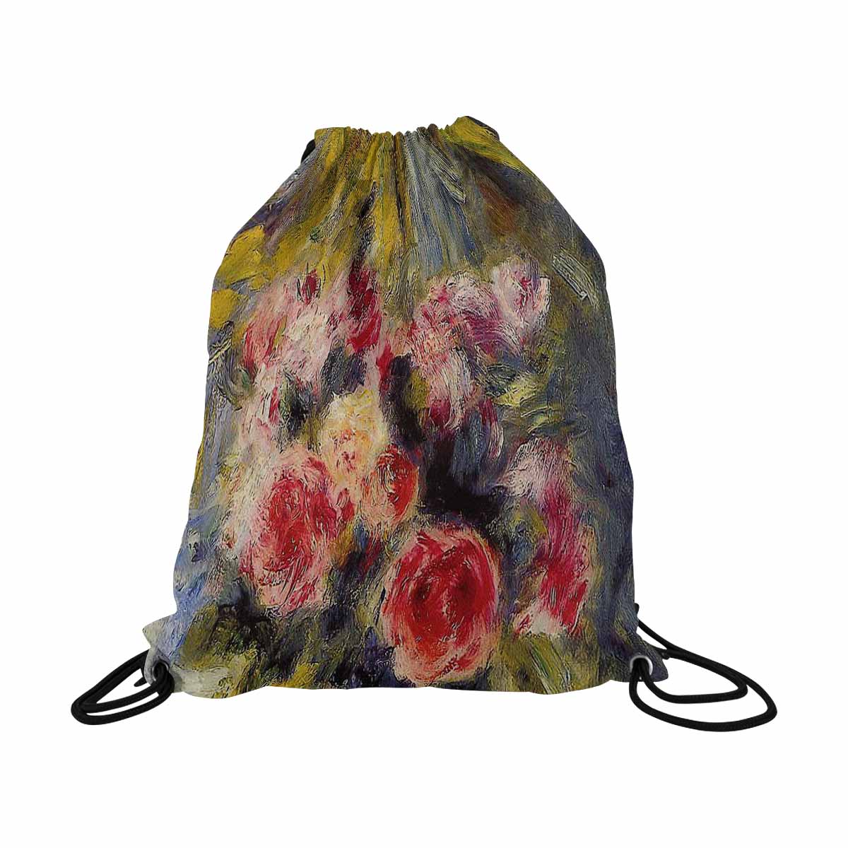 Vintage Floral print, DRAWSTRING BAG, LARGE, Design 26