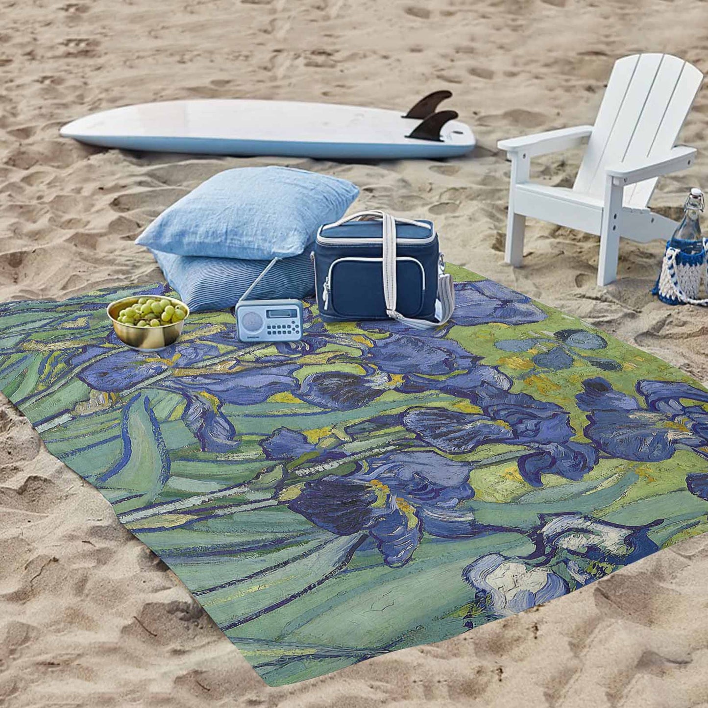 Vintage Floral waterproof picnic mat, 69 x 55in, Design 40