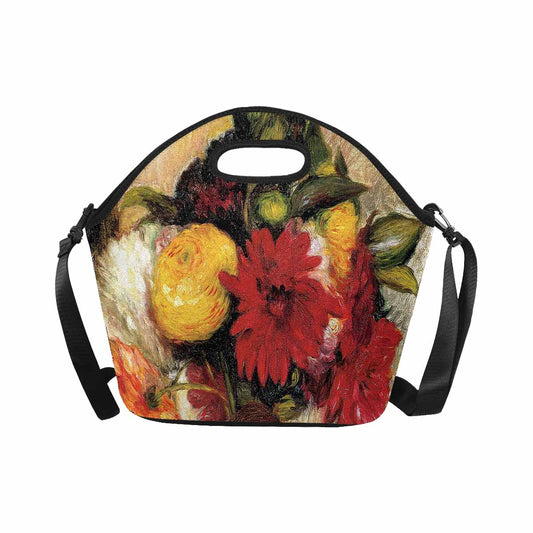 Vintage Floral print insulated lunch bag, Design 25