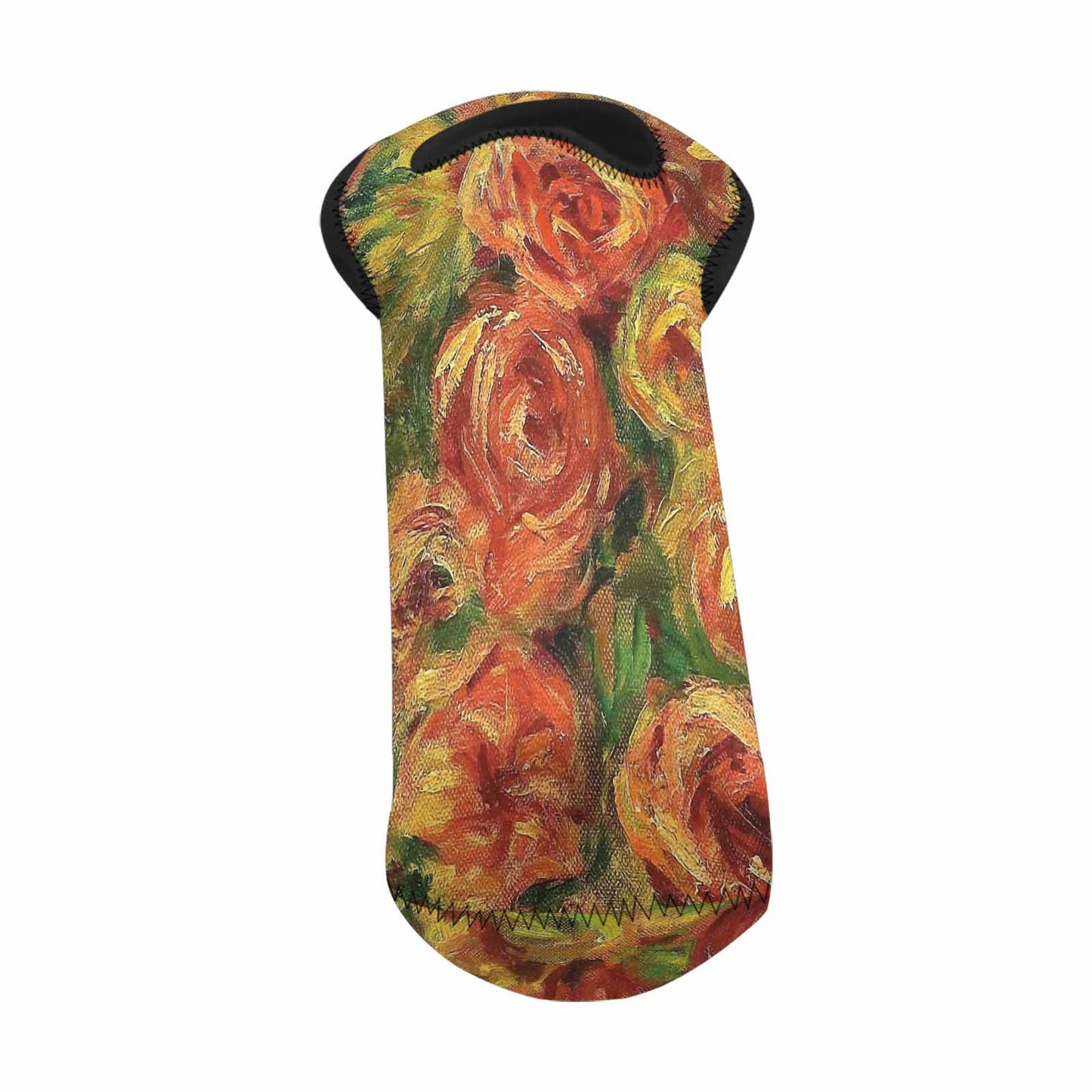 Vintage floral 1 bottle wine bag, Design 18