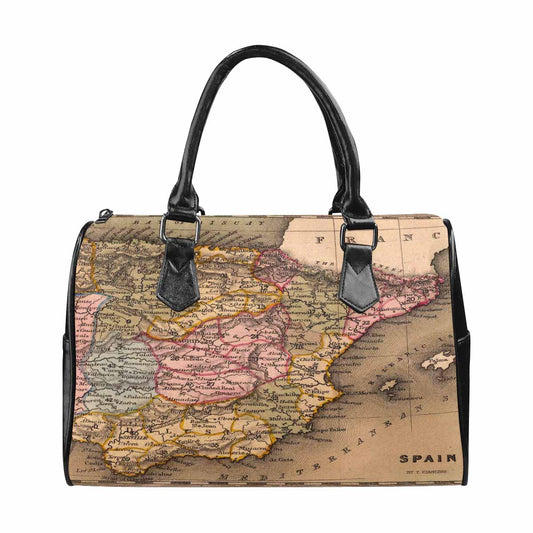 Antique Map design Boston handbag, Model 1695321, Design 16