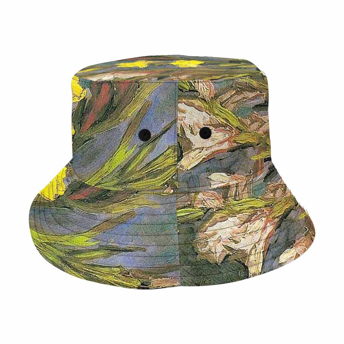 Vintage floral unisex bucket boonie Hat, outdoors hat, Design 59