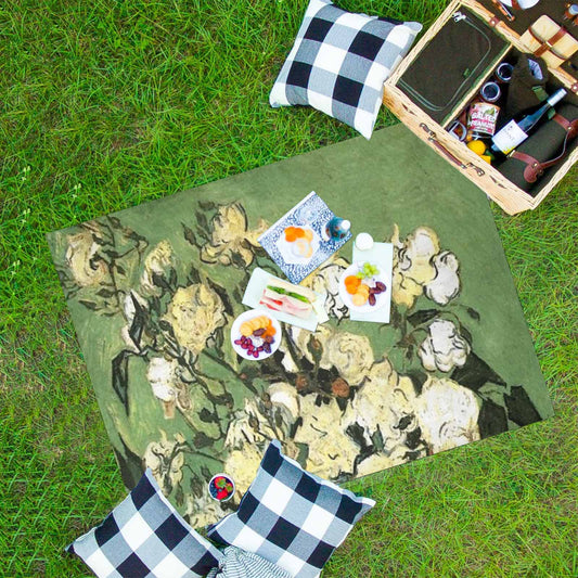 Vintage Floral waterproof picnic mat, 69 x 55in, Design 55