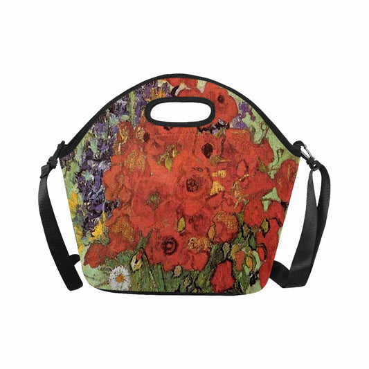 Vintage Floral print insulated lunch bag, Design 47