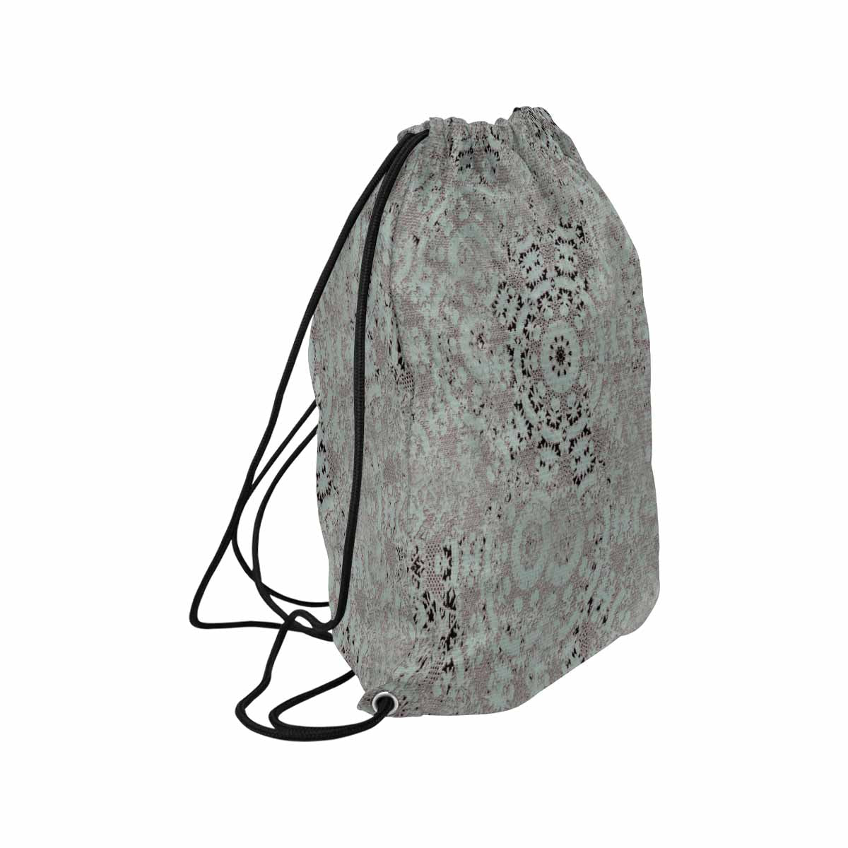 Victorian lace DRAWSTRING BAG, LARGE, design 51