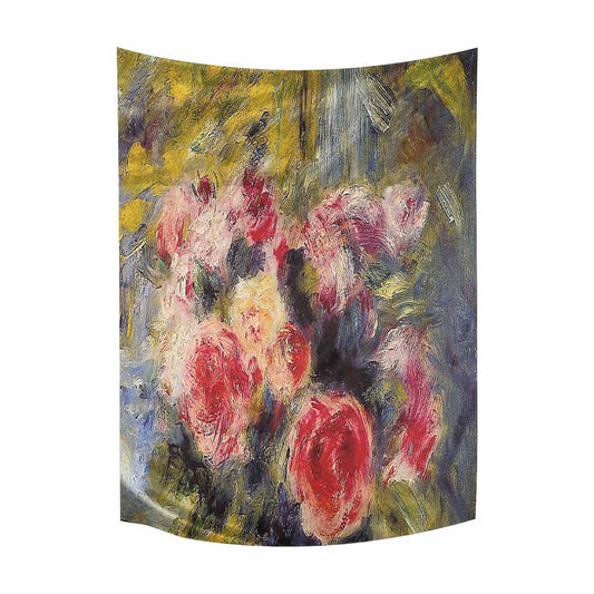 Vintage floral TAPESTRY, LARGE 60 x 80 in, Vertical, Design 26