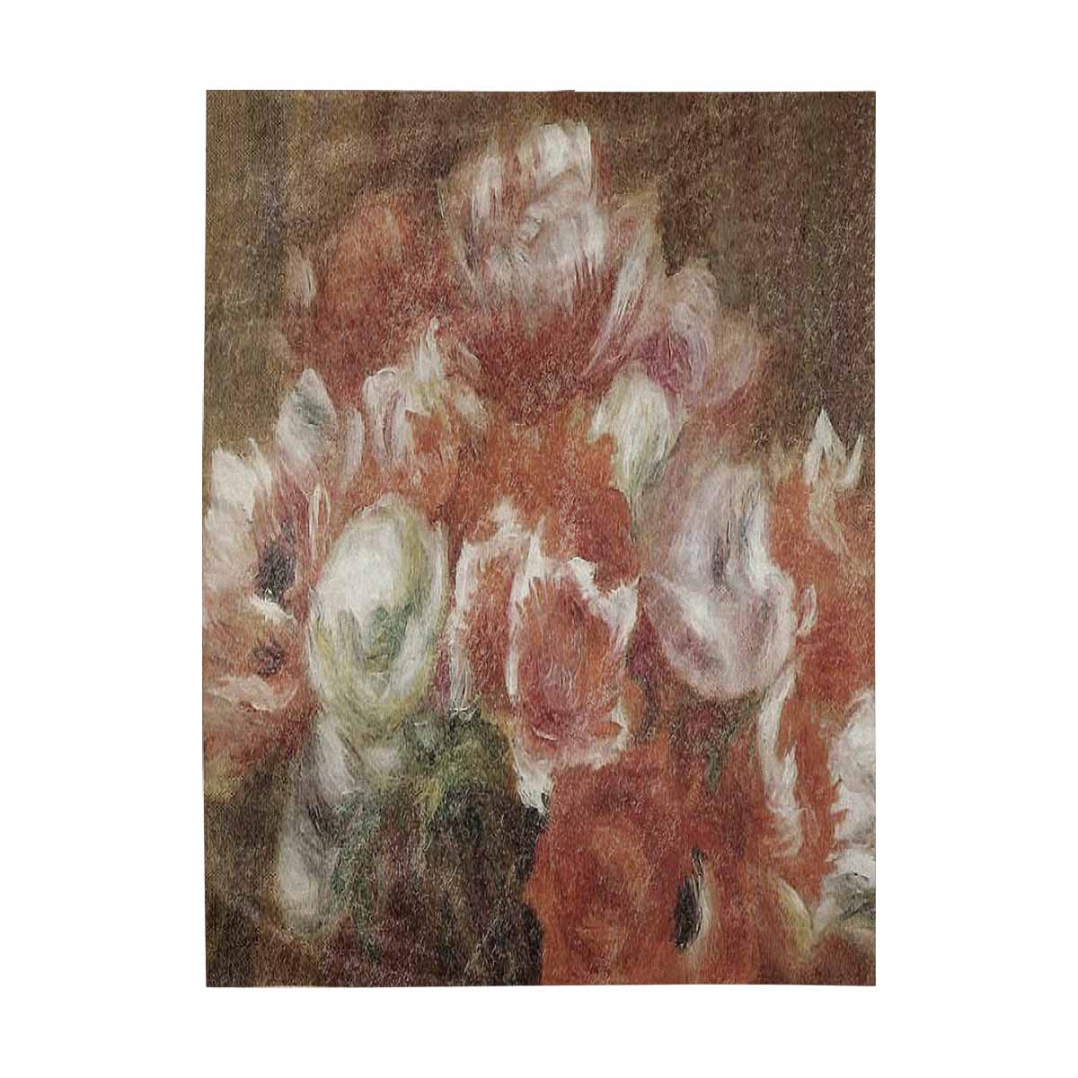 Vintage floral TAPESTRY, LARGE 60 x 80 in, Vertical, Design 15