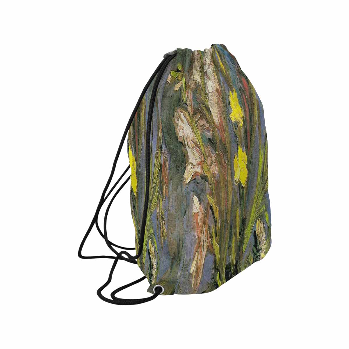 Vintage Floral print, DRAWSTRING BAG, LARGE, Design 59