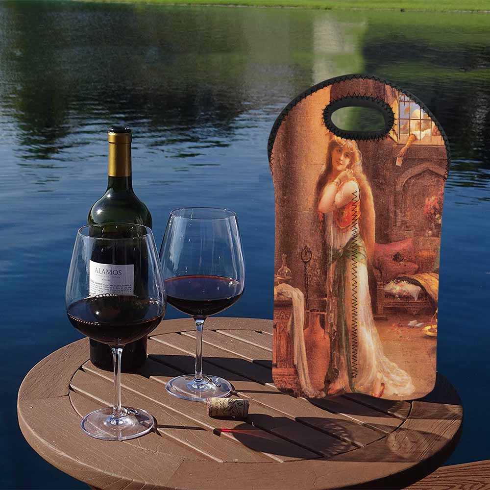 Victorian lady design 2 Bottle wine bag, The Secret Message