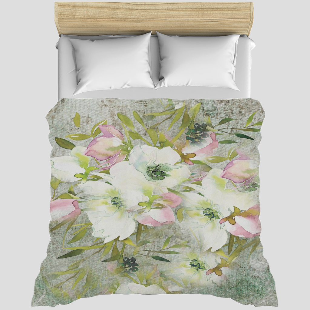 Vintage floral duvet cover, King, queen or twin, Design 03