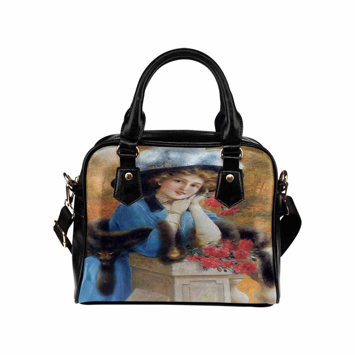 Victorian Lady design handbag, Mod 19163453, CARNATIONS ARE FOR LOVE