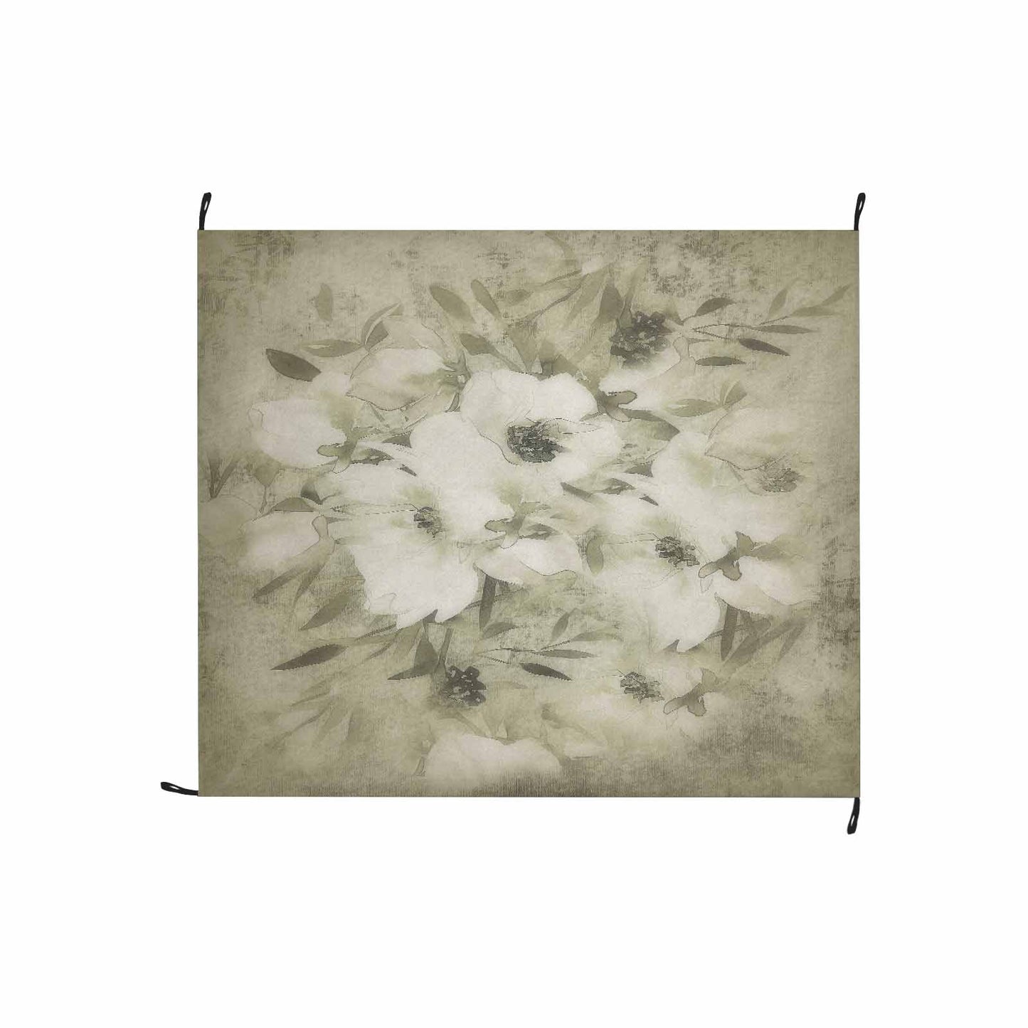 Vintage Floral waterproof picnic mat, 61 x 55in, Design 03x