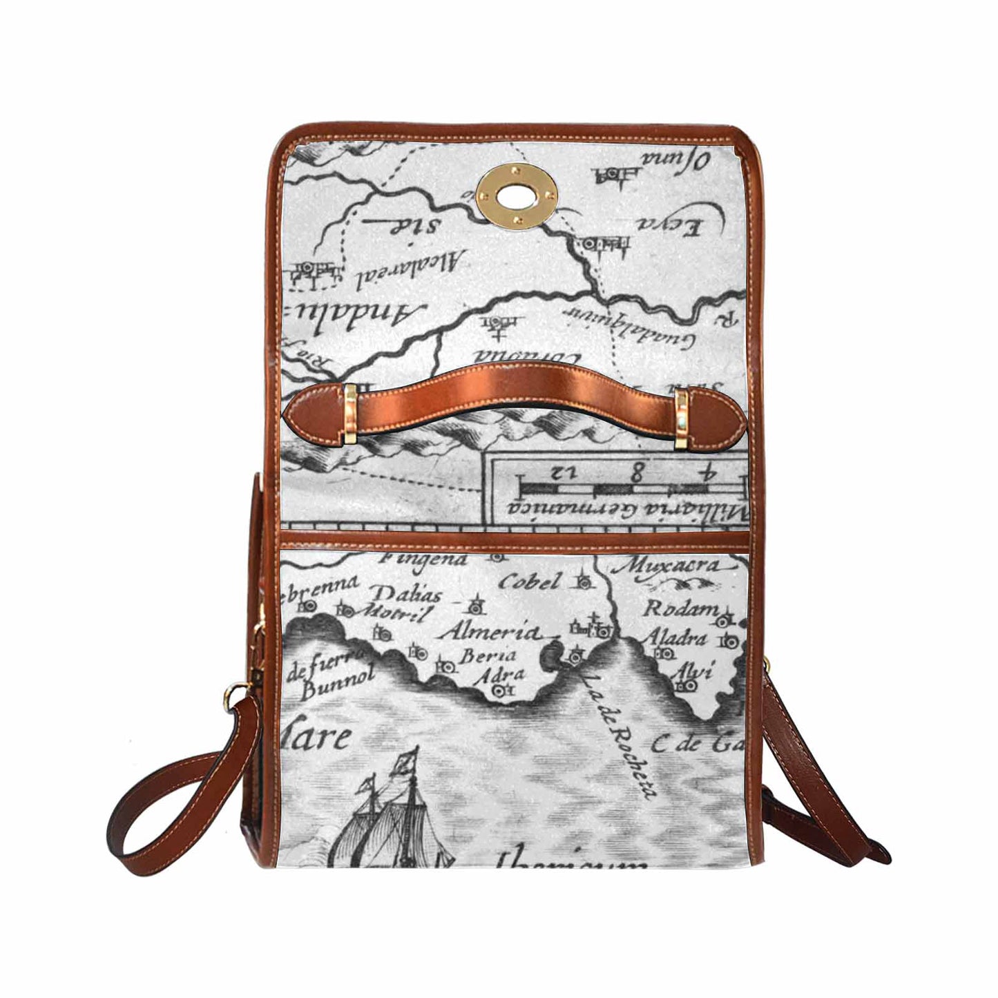 Antique Map Handbag, Model 1695341, Design 23