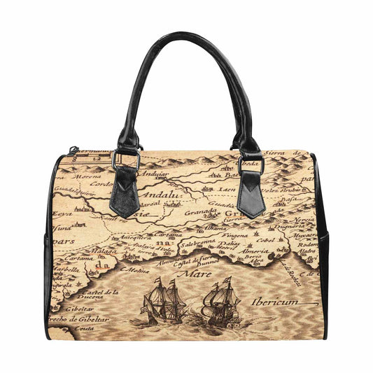 Antique Map design Boston handbag, Model 1695321, Design 25