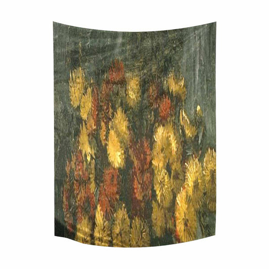 Vintage floral TAPESTRY, LARGE 60 x 80 in, Vertical, Design 28