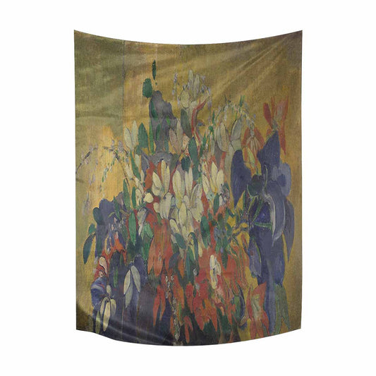 Vintage floral TAPESTRY, LARGE 60 x 80 in, Vertical, Design 10