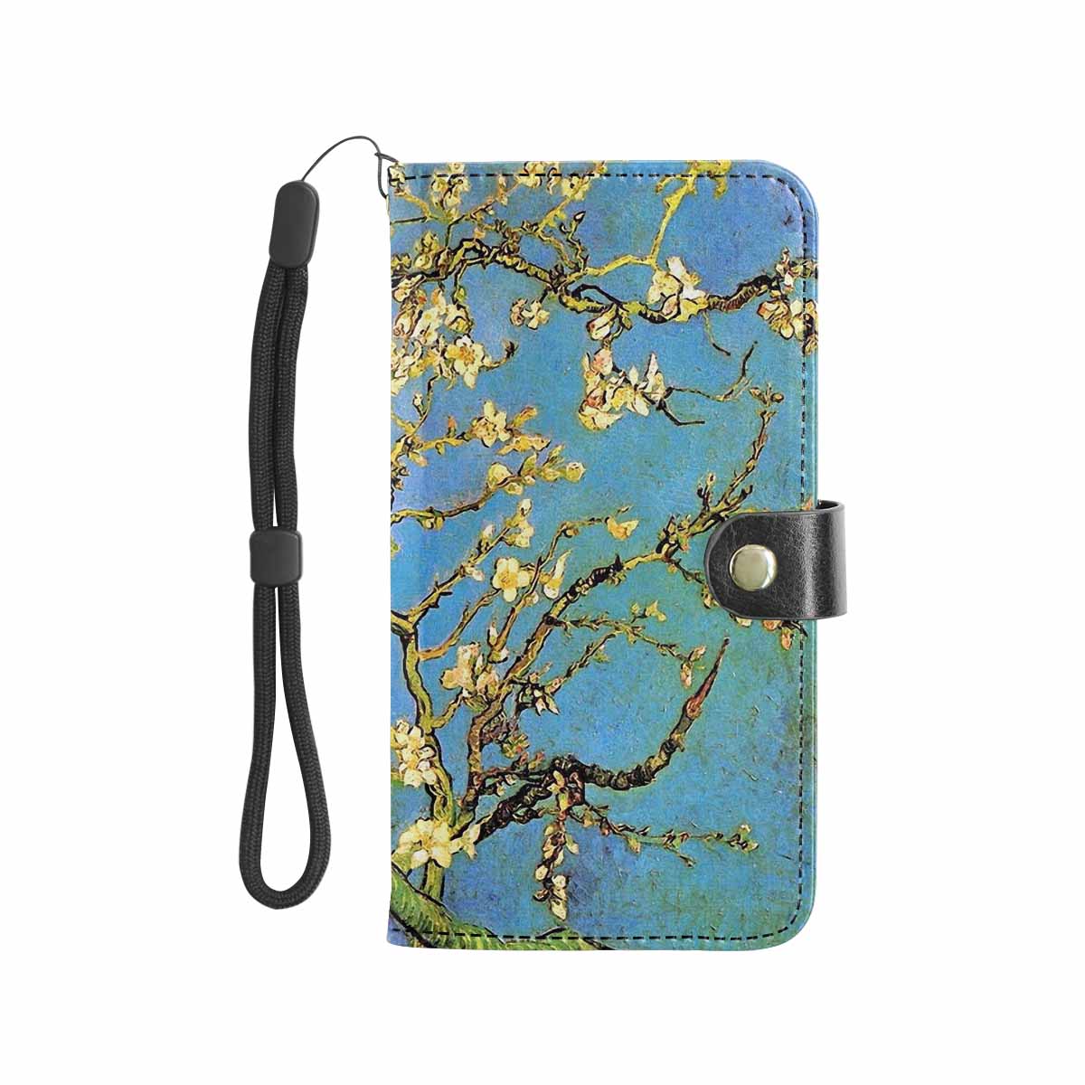 Vintage floral PU leather mobile phone purse, cell phone flip cover, Design 20