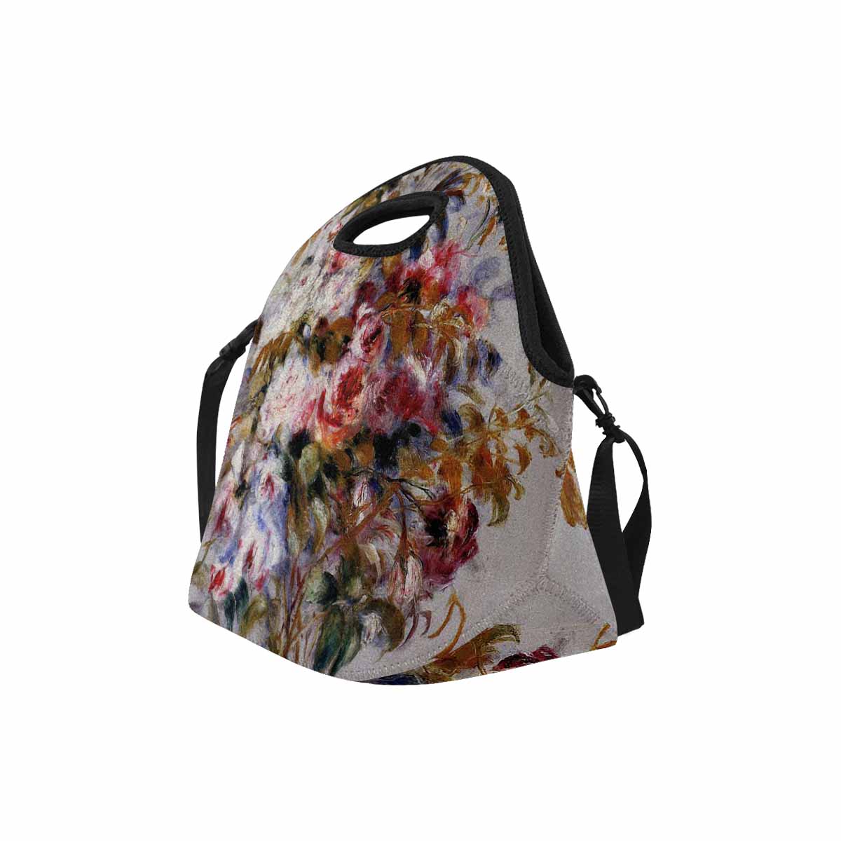 Vintage Floral print insulated lunch bag, Design 12