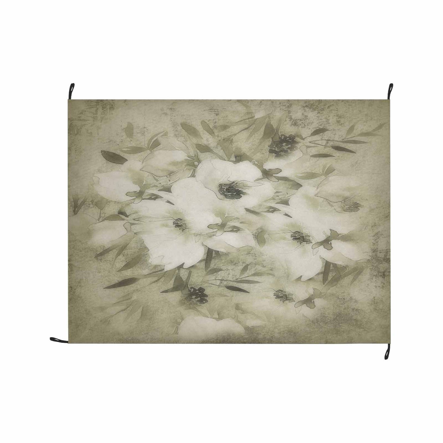 Vintage Floral waterproof picnic mat, 69 x 55in, Design 03x