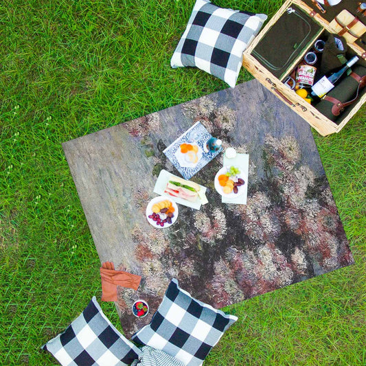 Vintage Floral waterproof picnic mat, 61 x 55in, Design 44