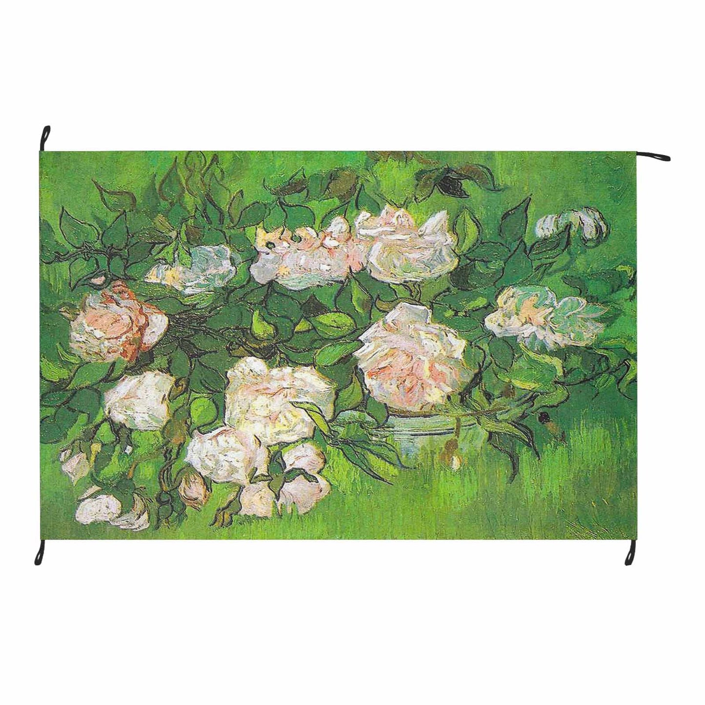 Vintage Floral waterproof picnic mat, 81 x 55in, Design 06