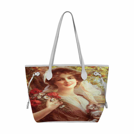 Victorian Lady Design Handbag, Model 1695361, Country Summer, WHITE TRIM