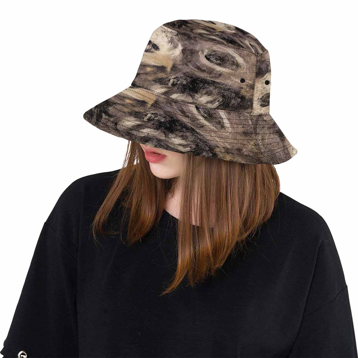 Vintage floral unisex bucket boonie Hat, outdoors hat, Design 16   Unisex Bucket Boonie Hat