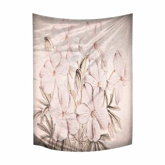 Vintage floral TAPESTRY, LARGE 60 x 80 in, Vertical, Design 13x