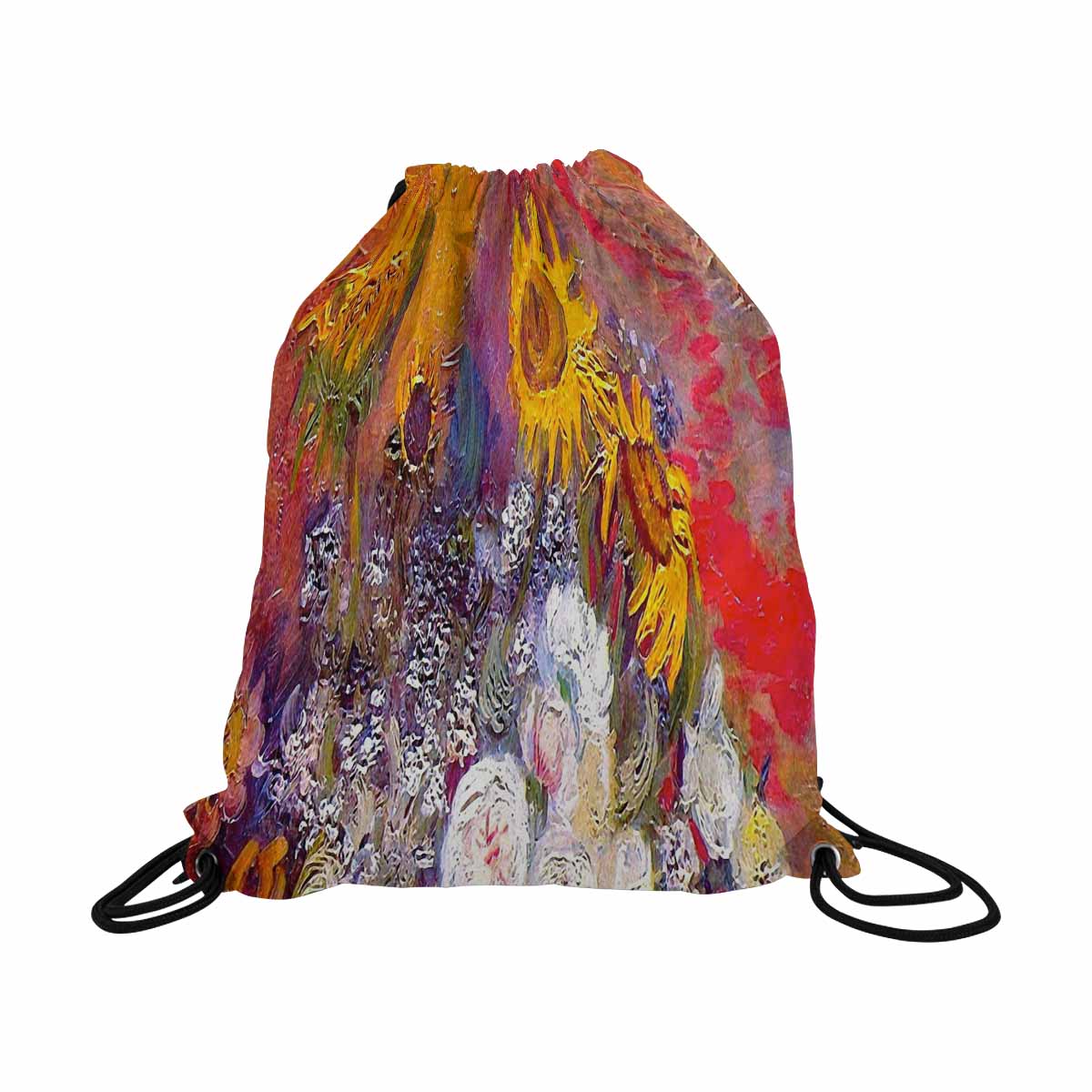 Vintage Floral print, DRAWSTRING BAG, LARGE, Design 54