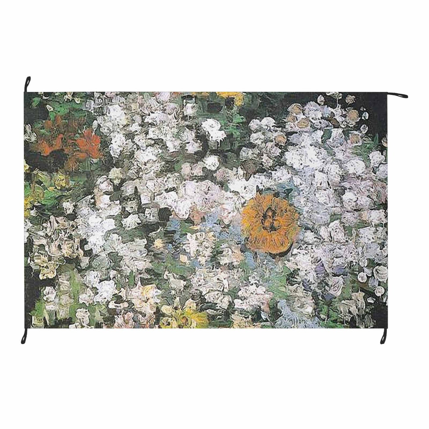 Vintage Floral waterproof picnic mat, 81 x 55in, Design 07